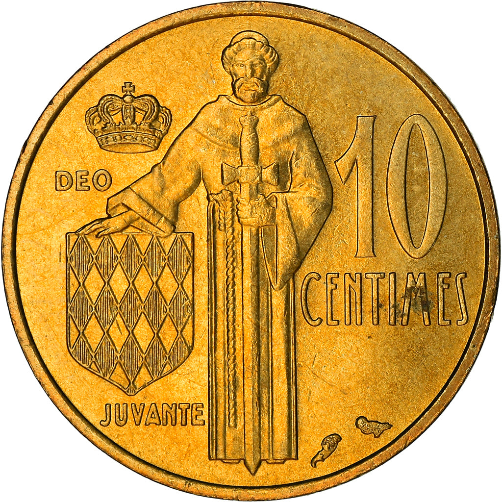 Monnaie, Monaco, Rainier III, 10 Centimes, 1974, TB+, Aluminum-Bronze, KM:142