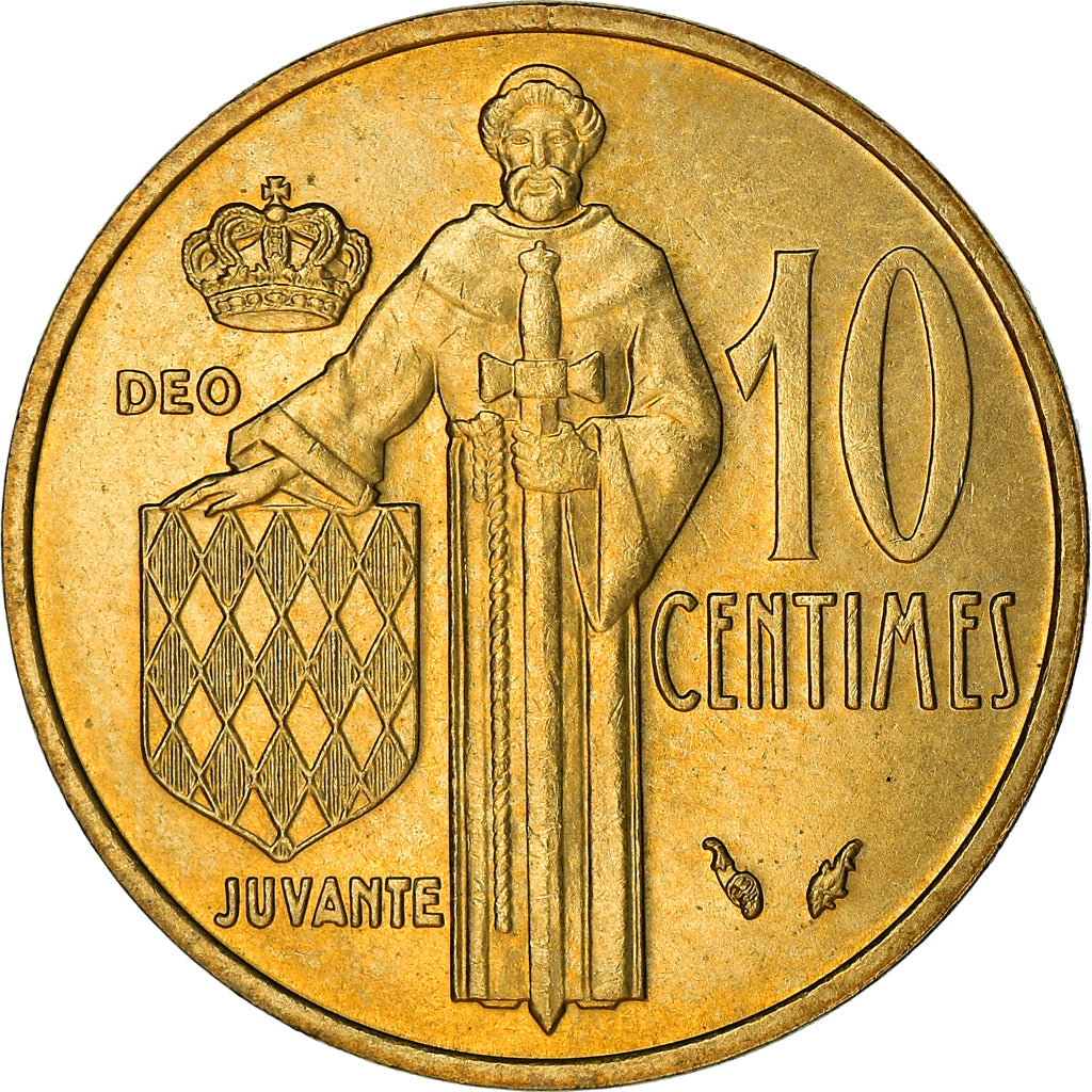 Coin, Monaco, Rainier III, 10 Centimes, 1979, VF(30-35), Aluminum-Bronze, KM:142