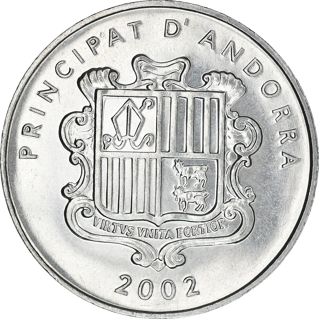 Coin, Andorra, Centim, 2002, Isard, MS(63), Aluminum, KM:177