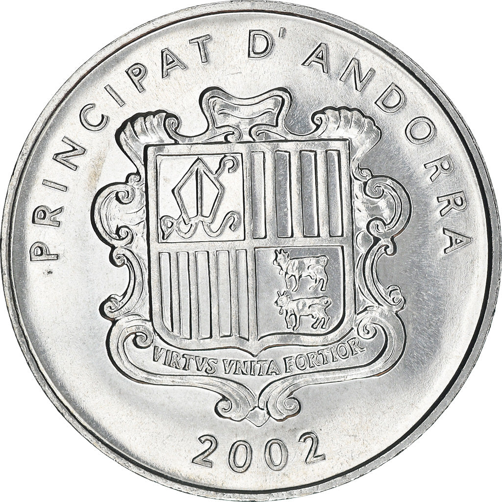 Coin, Andorra, Centim, 2002, Isard, MS(64), Aluminum, KM:177