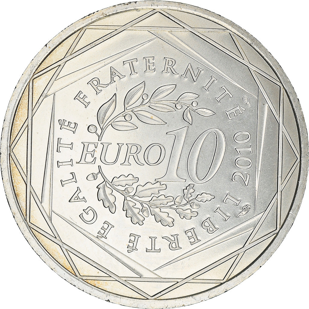Frankrijk, 10 Euro, Réunion, 2010, Paris, FDC, Zilver, KM:1669