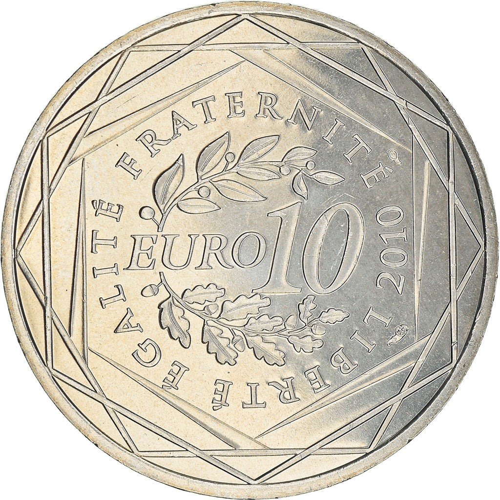 France, 10 Euro, Limousin, 2010, Paris, MS(64), Silver, KM:1660