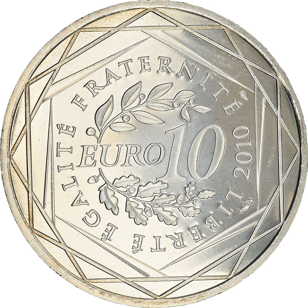 France, 10 Euro, Aquitaine, 2010, Paris, FDC, Argent, KM:1645
