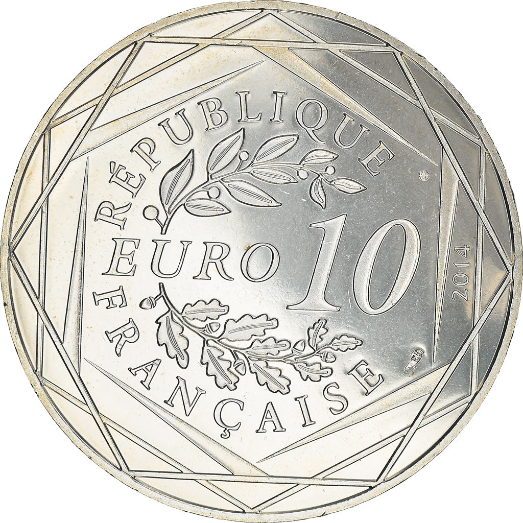 França, 10 Euro, Egalité, 2014, Sempé, MS(64), Prata, Gadoury:EU718