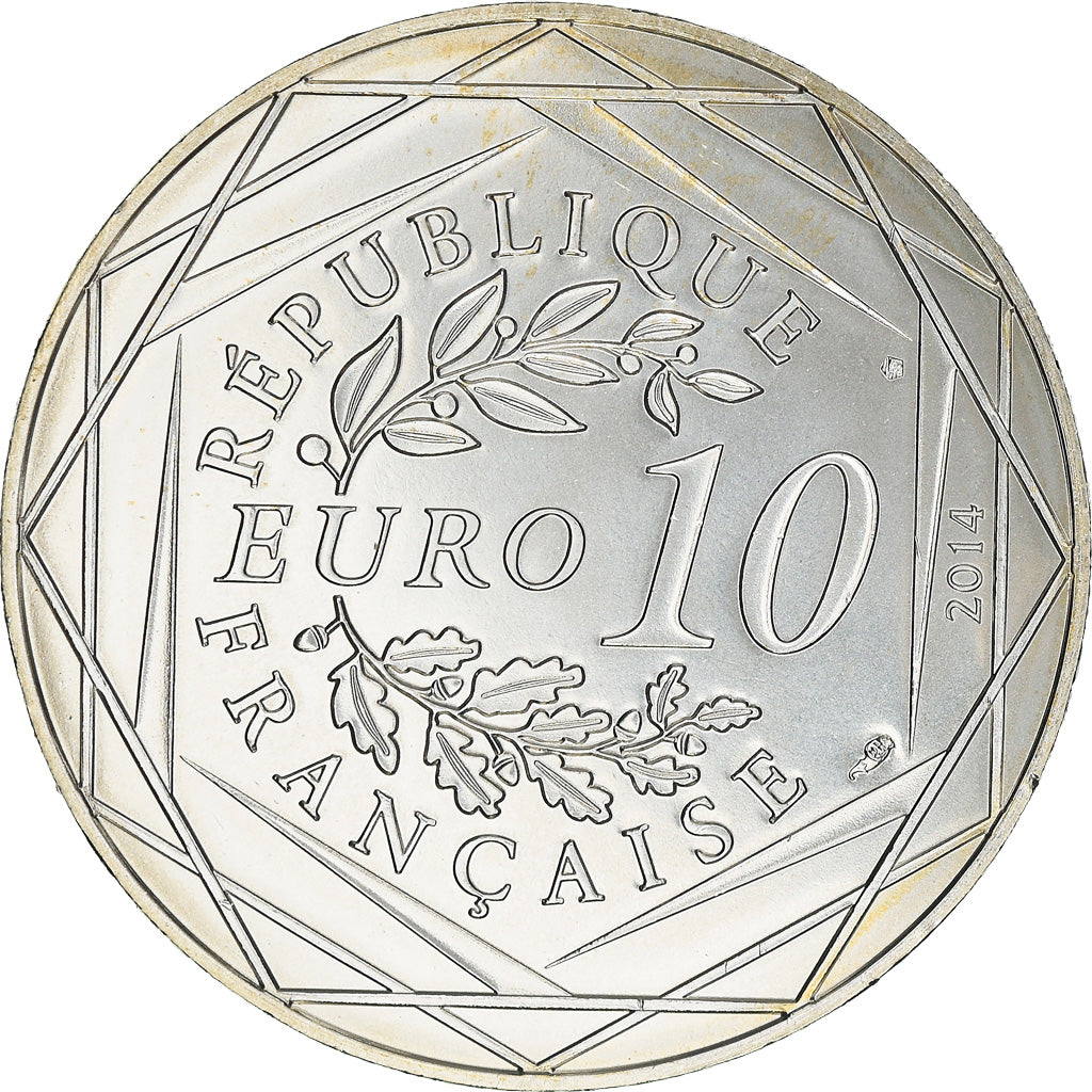 France, 10 Euro, Liberté, 2014, Sempé, MS(63), Silver, Gadoury:EU718