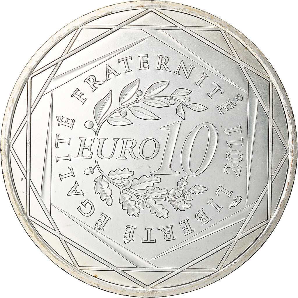 Francia, 10 Euro, Guyane, 2011, Paris, SC, Plata, KM:1736