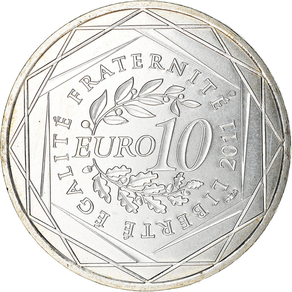 Francia, 10 Euro, Ile de France, 2011, Paris, SC, Plata, KM:1739
