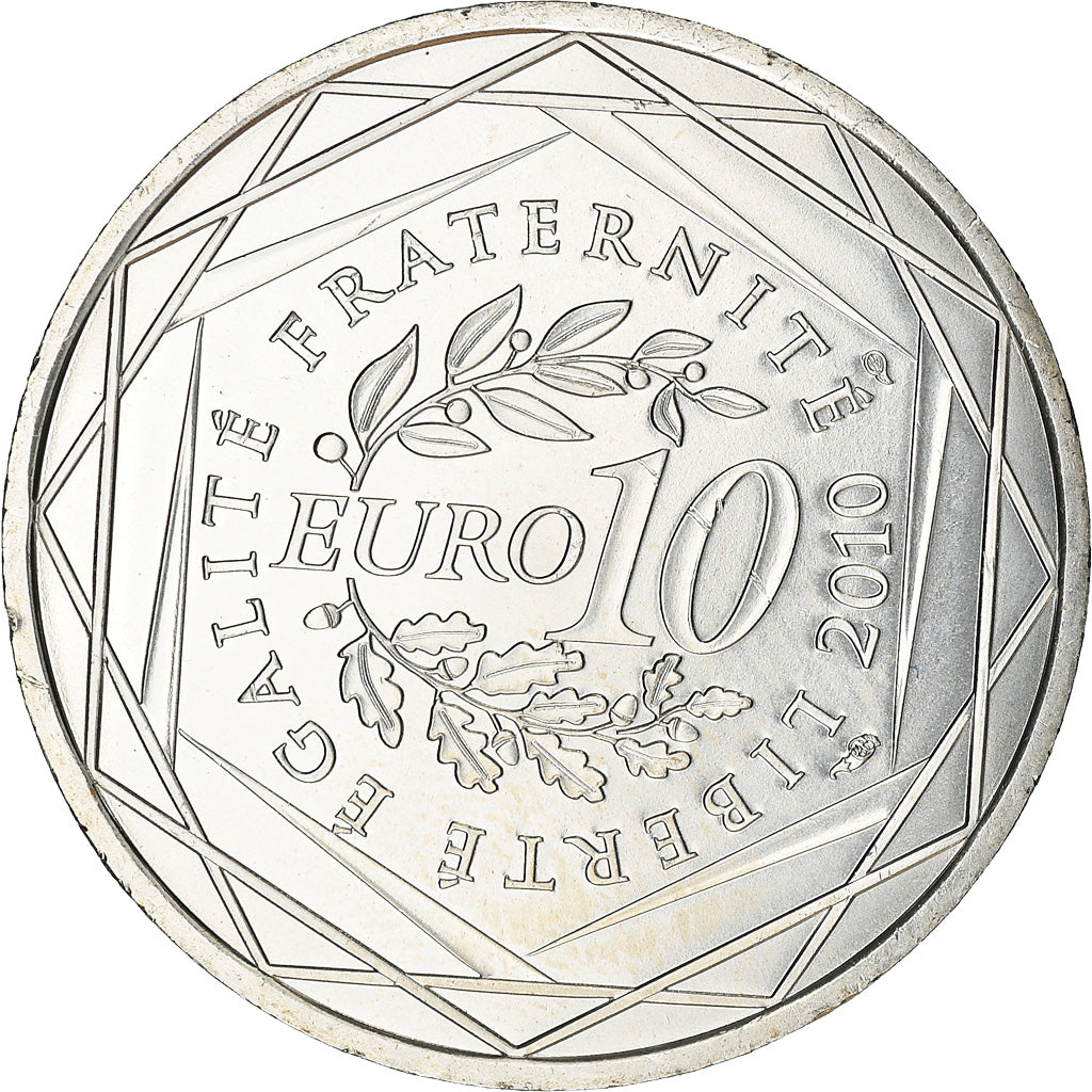 Frankrijk, 10 Euro, Poitou-Charentes, 2010, Paris, UNC-, Zilver, KM:1667