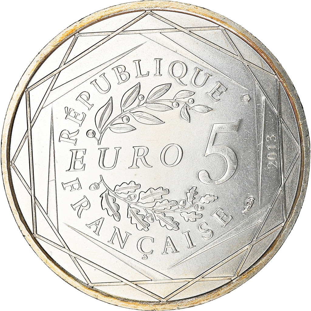 France, 5 Euro, Egalité, 2013, MS(64), Silver, Gadoury:EU646