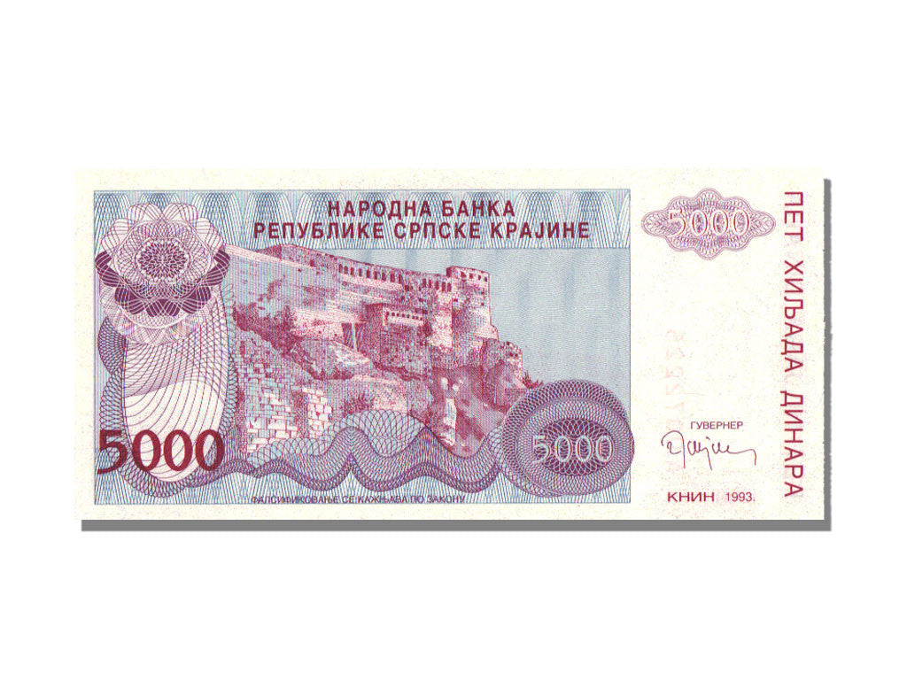 Banconote, Croazia, 5000 Dinara, 1993, FDS