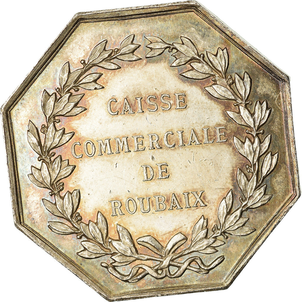 France, Token, Savings Bank, Caisse Commerciale de Roubaix, MS(60-62), Silver