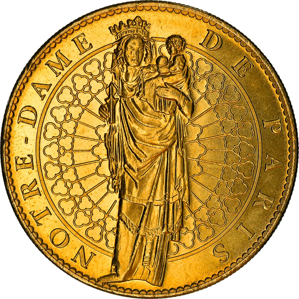 France, Token, Touristic token, Paris - Cathédrale Notre Dame - Vierge à