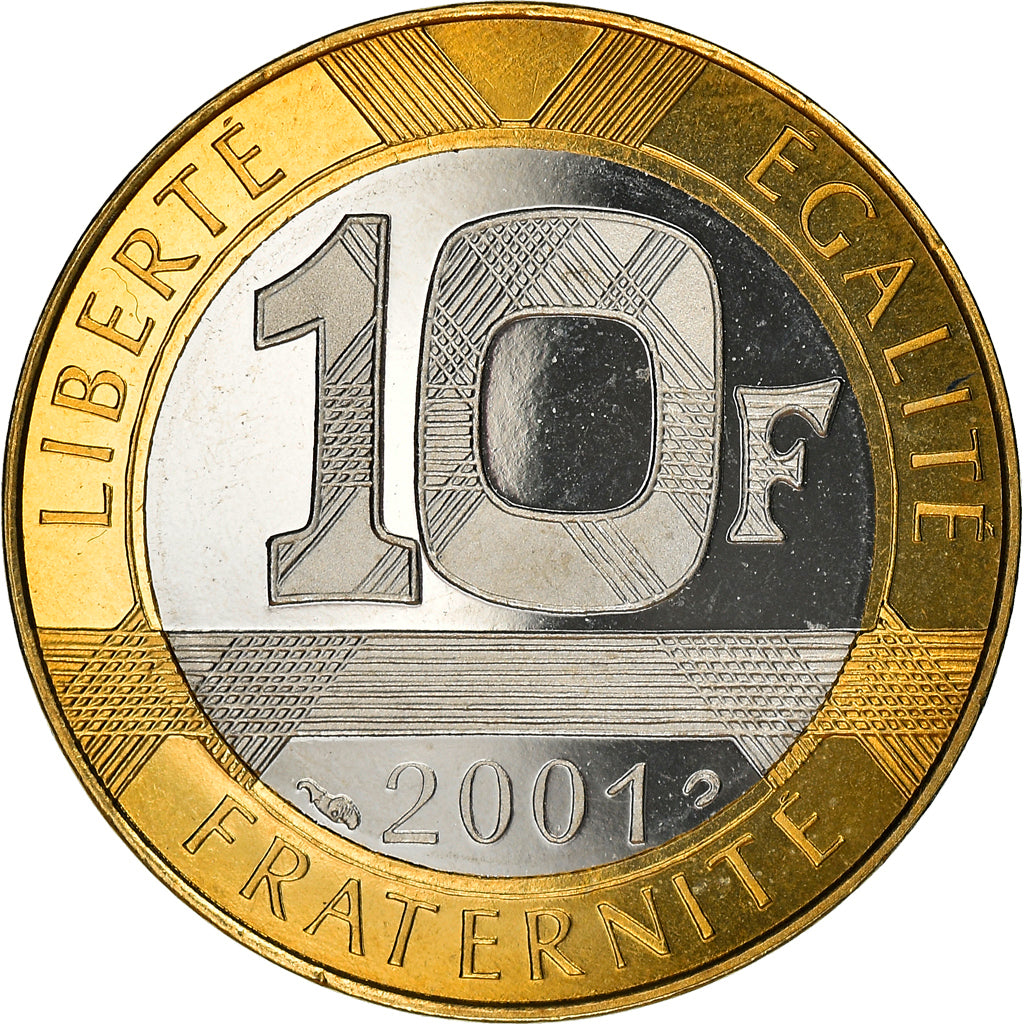 Coin, France, Génie, 10 Francs, 2001, Paris, BE, MS(65-70), Aluminum-Bronze