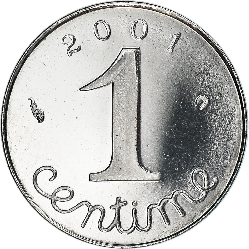 Coin, France, Épi, Centime, 2001, Paris, MS(65-70), Stainless Steel, KM:928