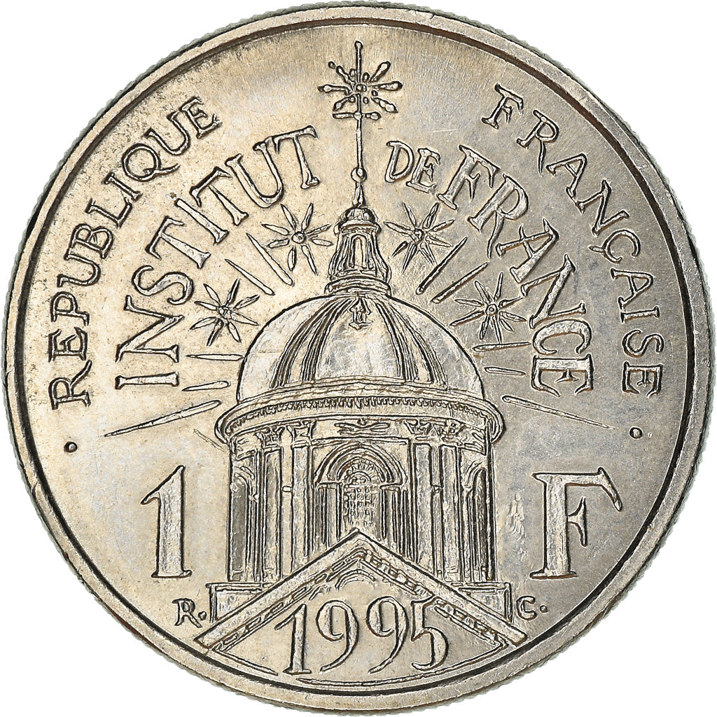 Coin, France, Institut, Franc, 1995, Paris, AU(55-58), Nickel, KM:1133