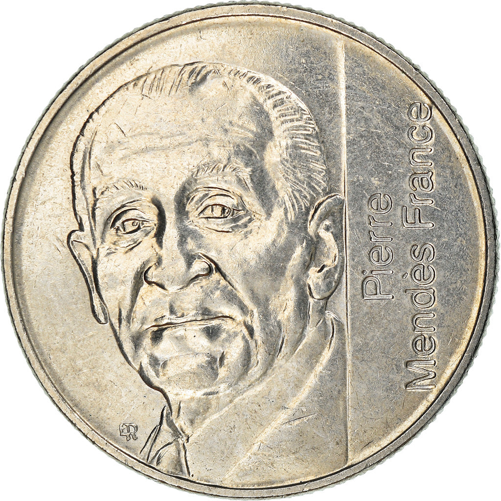 Coin, France, Mendès France, 5 Francs, 1992, Paris, EF(40-45), Nickel, KM:1006