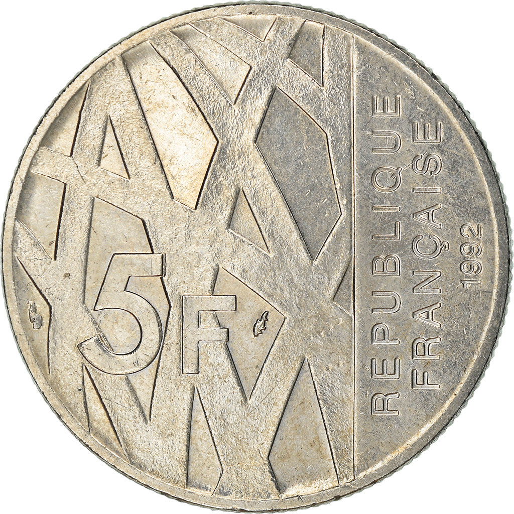 Coin, France, Mendès France, 5 Francs, 1992, Paris, EF(40-45), Nickel, KM:1006
