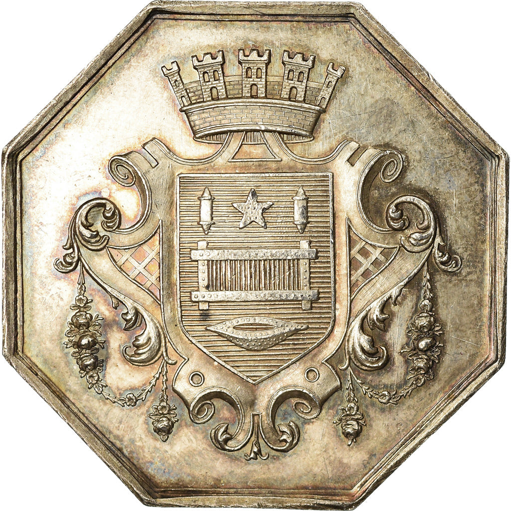 France, Token, Savings Bank, Caisse Commerciale de Roubaix, MS(60-62), Silver