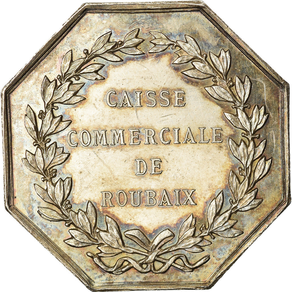 France, Token, Savings Bank, Caisse Commerciale de Roubaix, MS(60-62), Silver