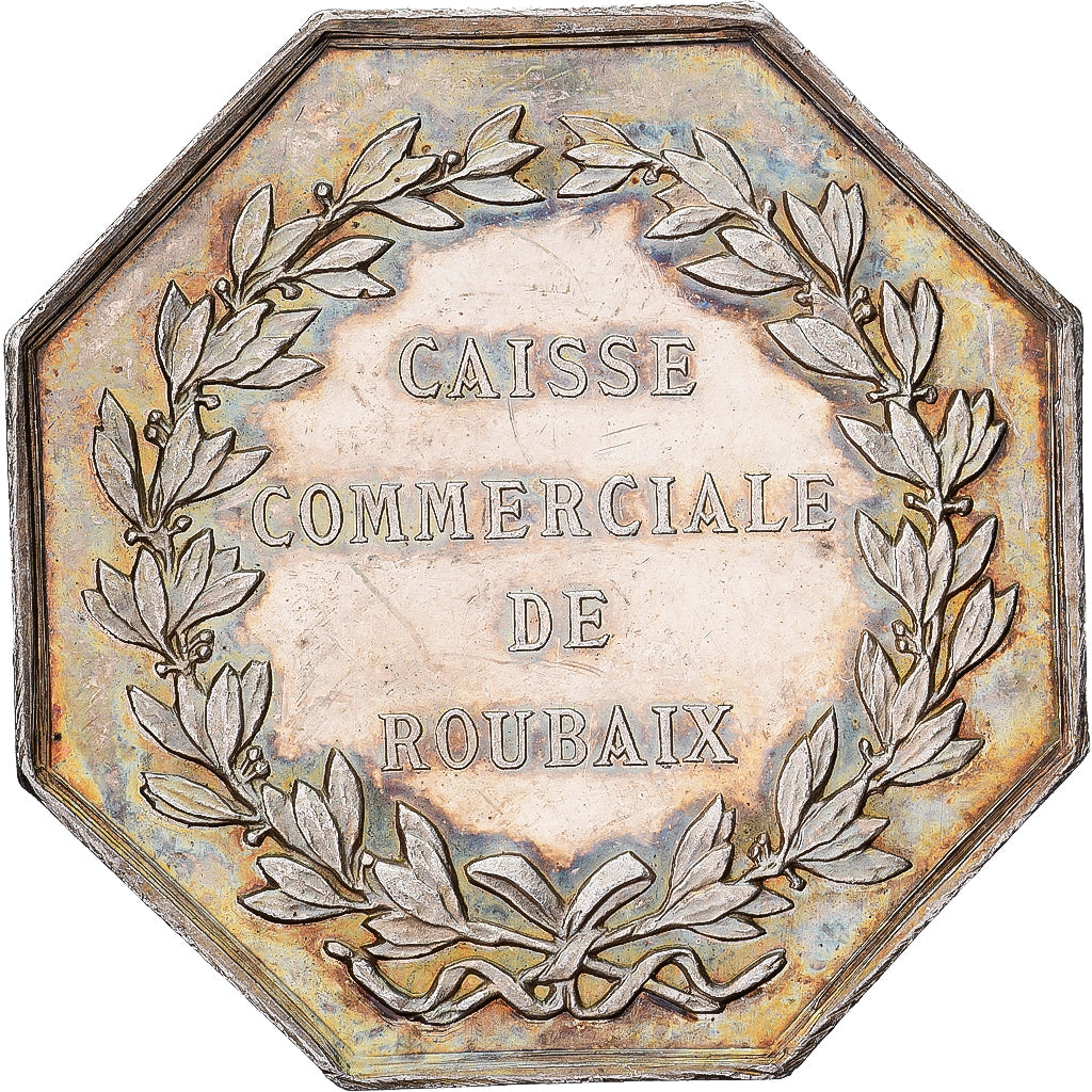 France, Token, Savings Bank, Caisse Commerciale de Roubaix, MS(60-62), Silver