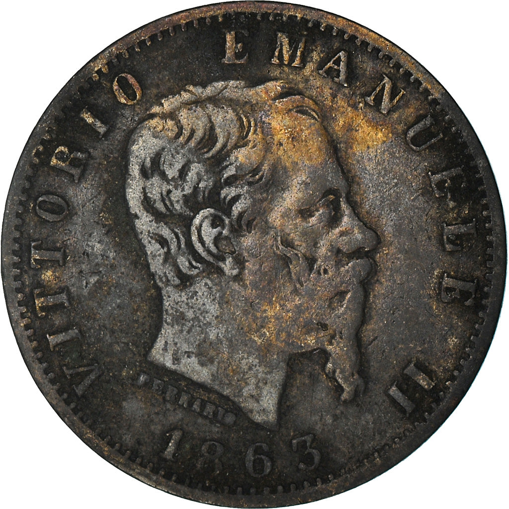 Münze, Italien, Vittorio Emanuele II, 20 Centesimi, 1863, Milan, S+, Silber
