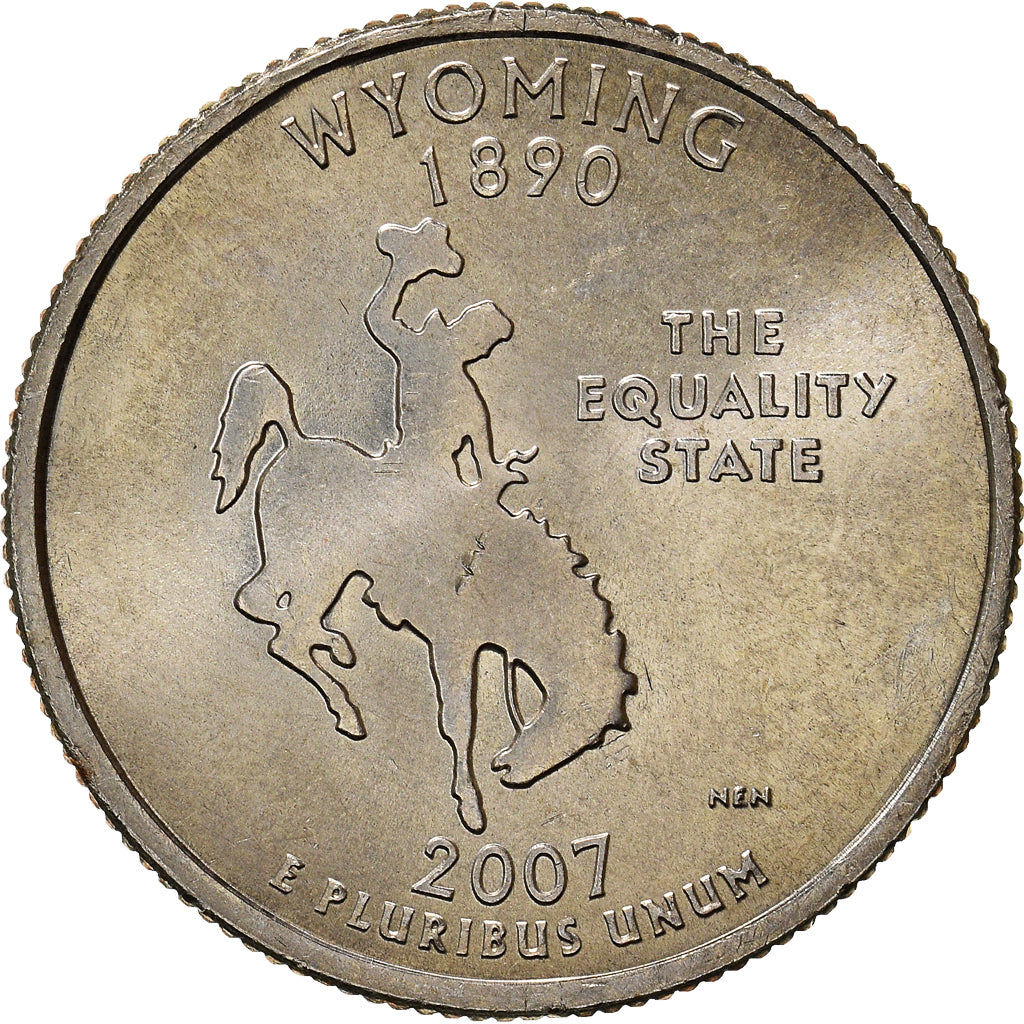 Coin, United States, Wyoming, 1890, Quarter, 2007, U.S. Mint, Philadelphia