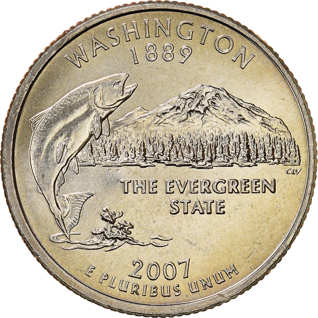 Munten, Verenigde Staten, Washington, 1889, Quarter, 2007, U.S. Mint