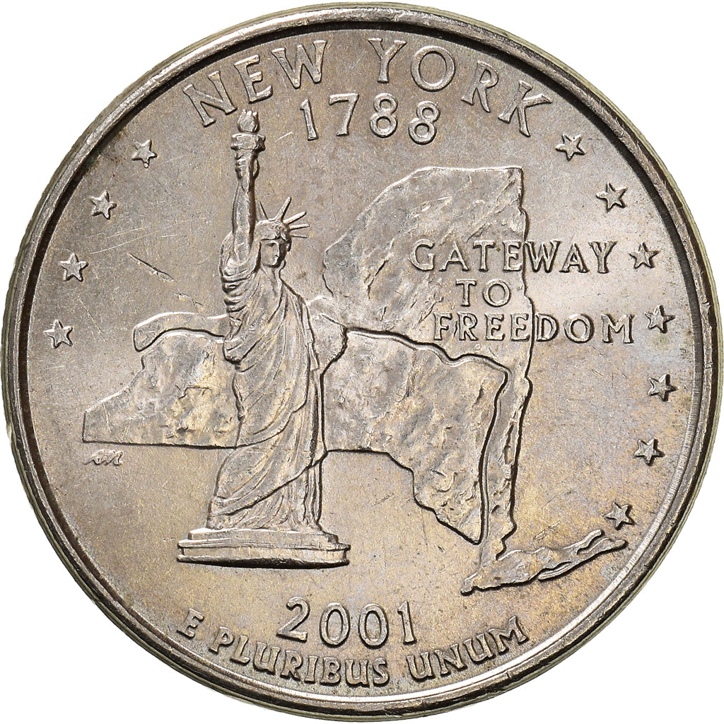 Monnaie, États-Unis, Quarter, 2001, U.S. Mint, Philadelphie, New-York, SPL