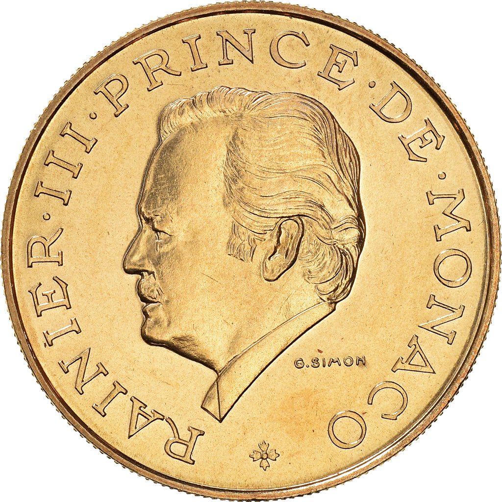 Coin, Monaco, Rainier III, 10 Francs, 1982, MS(63), Copper-Nickel-Aluminum