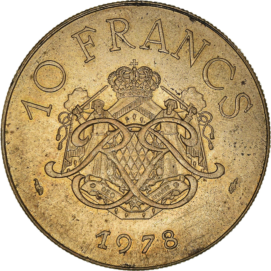 Coin, Monaco, Rainier III, 10 Francs, 1978, VF(20-25), Copper-Nickel-Aluminum