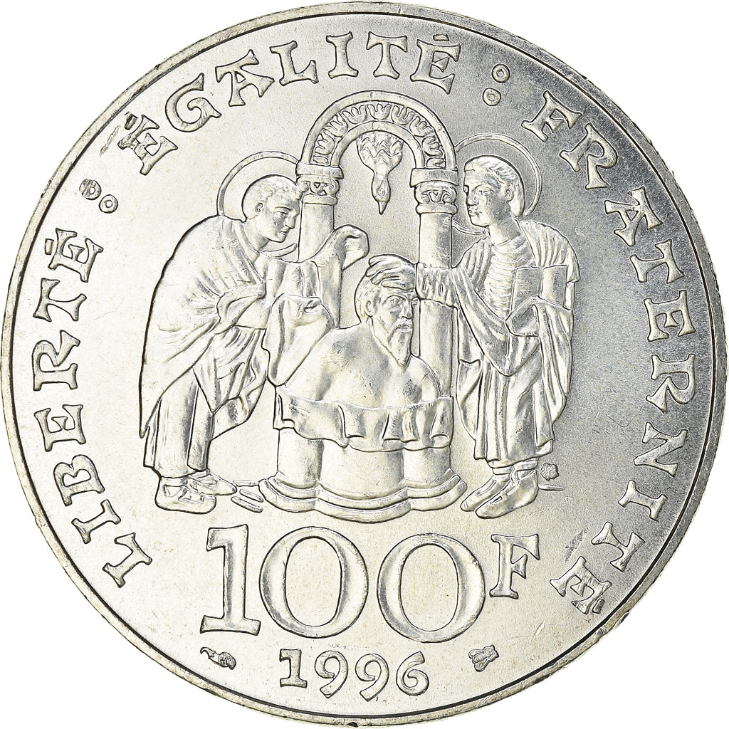 Monnaie, France, Clovis, 100 Francs, 1996, SUP, Argent, Gadoury:953, KM:1180