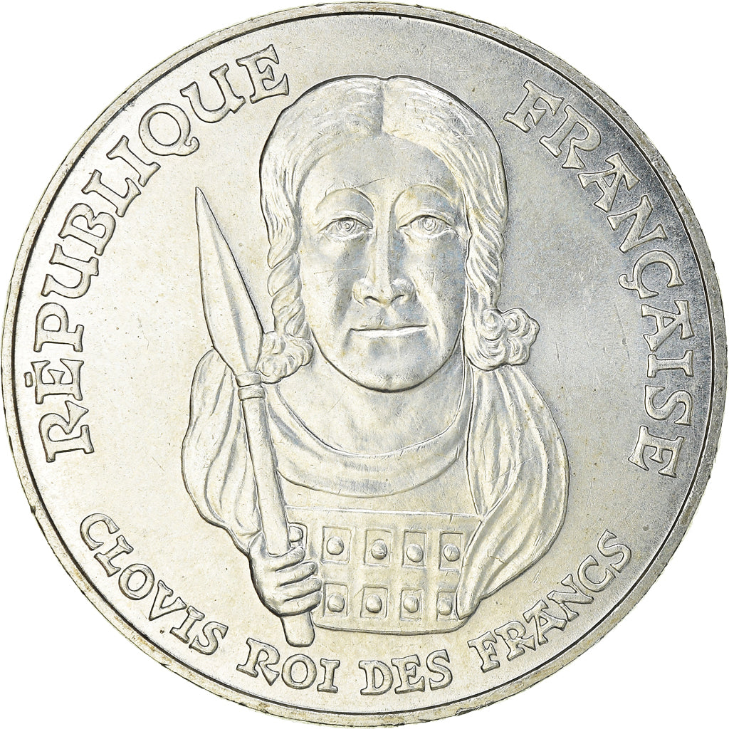 Coin, France, Clovis, 100 Francs, 1996, AU(55-58), Silver, KM:1180, Gadoury:953