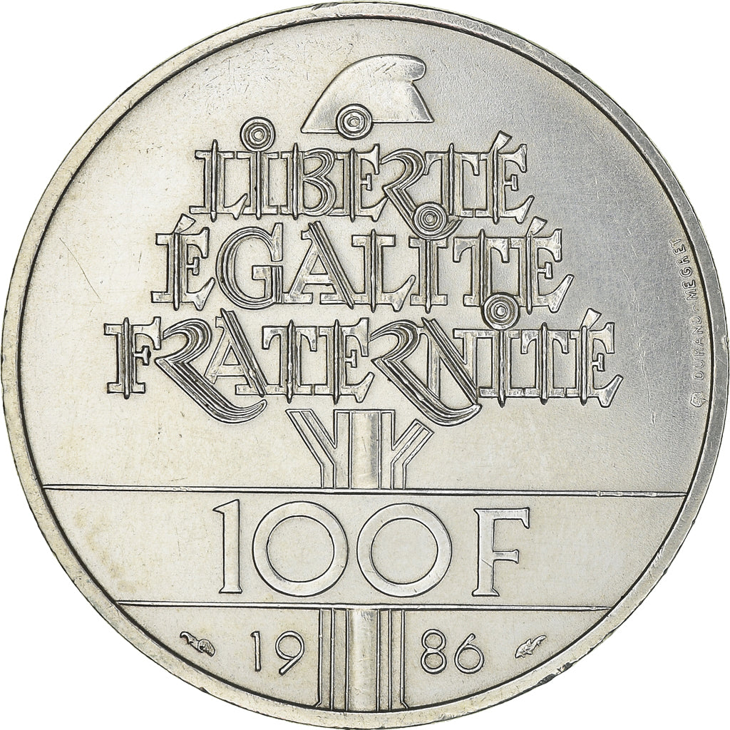 Coin, France, Statue de la Liberté, 100 Francs, 1986, MS(63), Silver, KM:960a