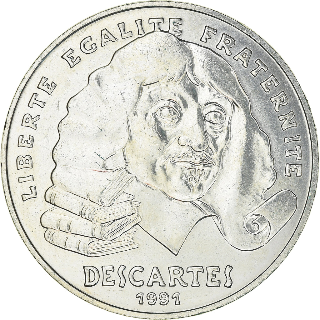 Moneta, Francia, Descartes, 100 Francs, 1991, SPL, Argento, KM:996, Gadoury:906