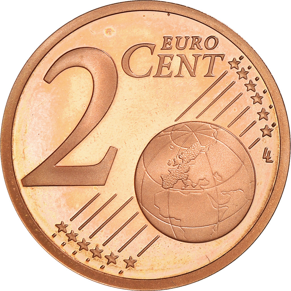 France, 2 Euro Cent, 2004, Paris, Proof / BE, MS(63), Copper Plated Steel