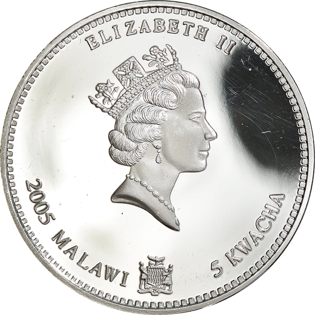 Munten, Malawi, 5 Kwacha, 2005, Rat, FDC, Silver plated copper-nickel, KM:44