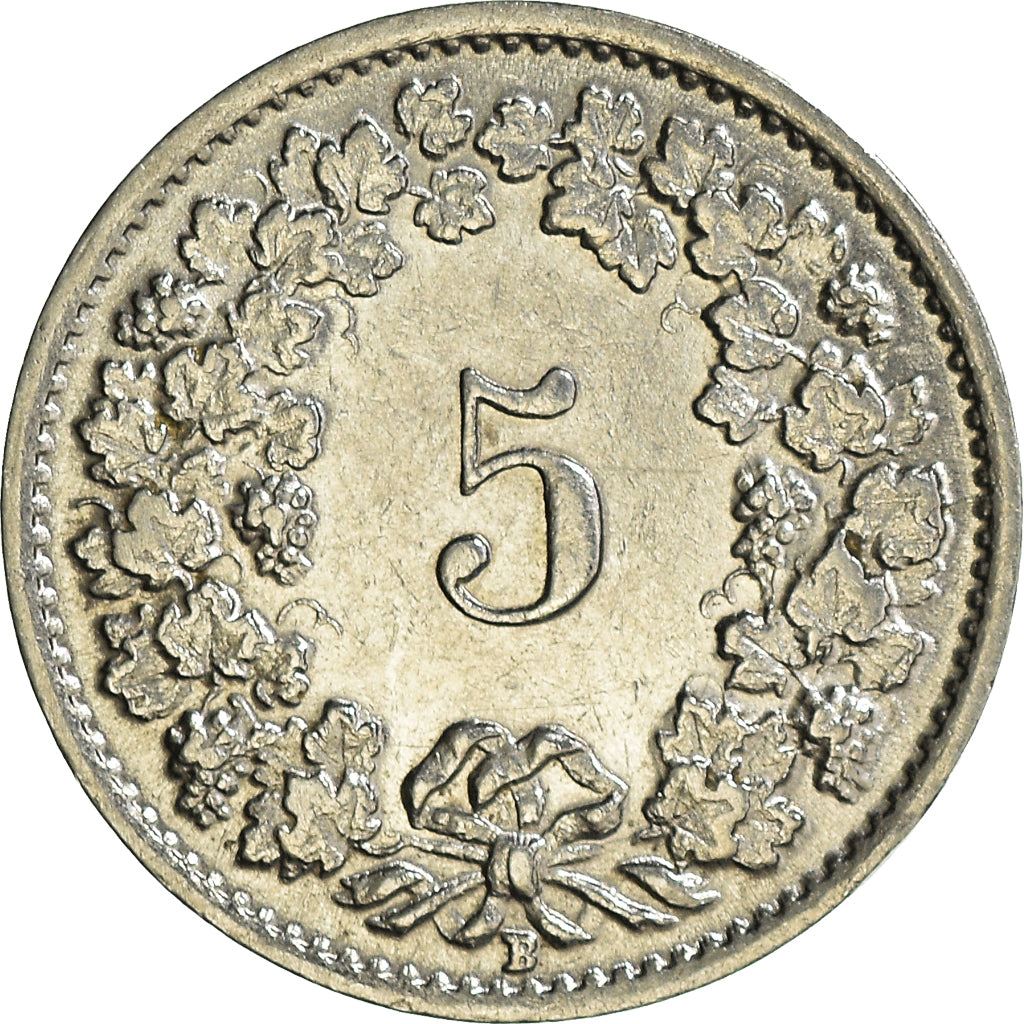 Coin, Switzerland, 5 Rappen, 1939, Bern, VF(30-35), Nickel, KM:26b