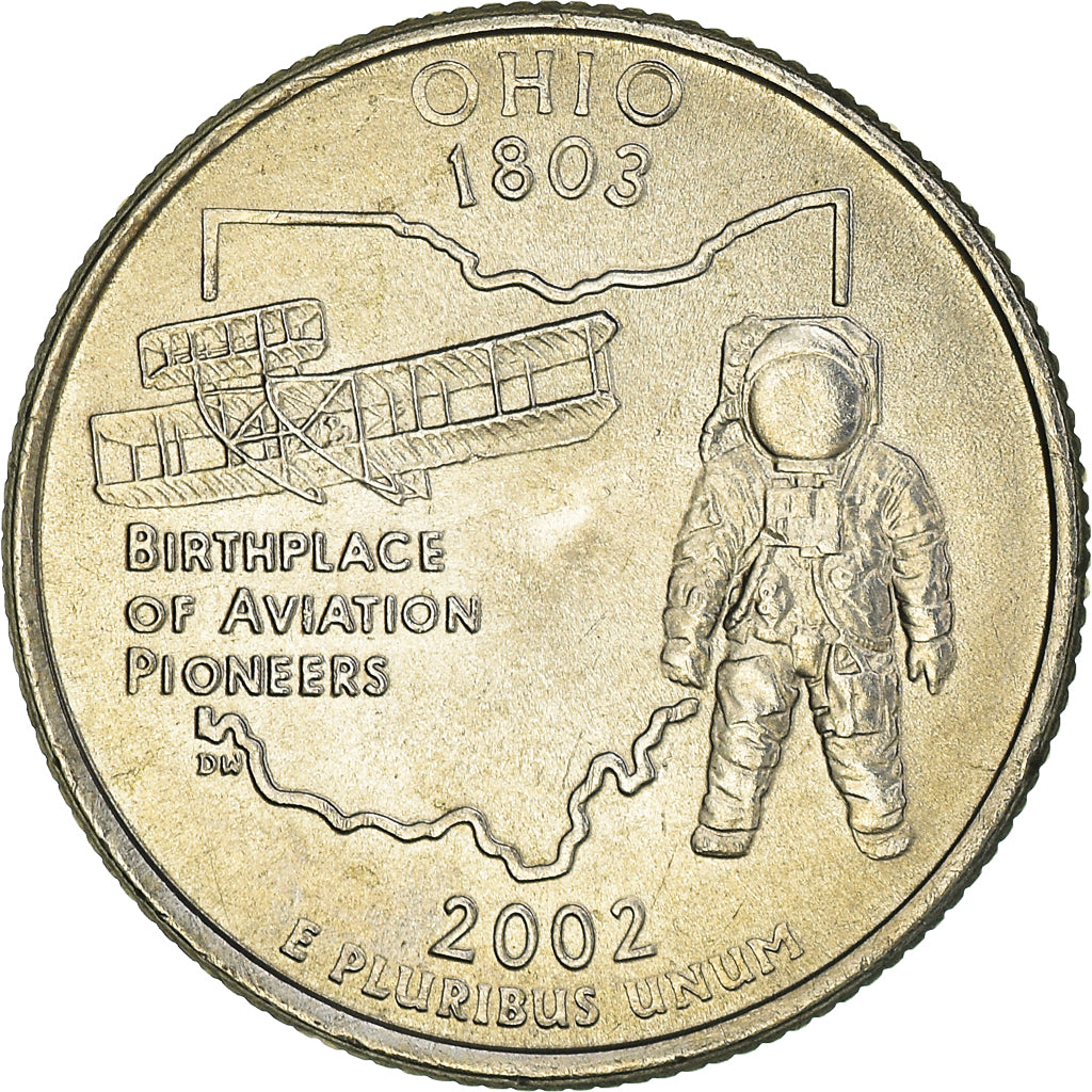 Moneta, Stati Uniti, Quarter, 2002, U.S. Mint, Philadelphia, Ohio 1803, SPL