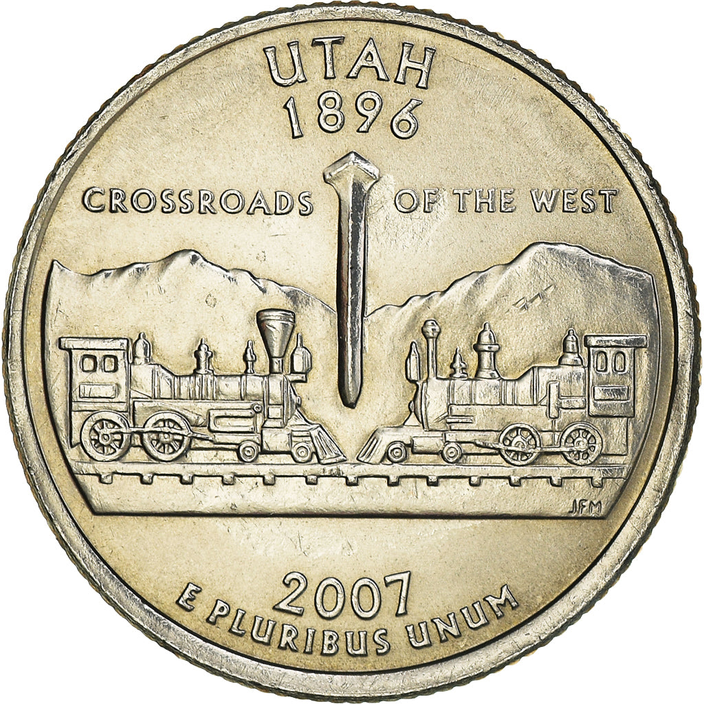 Moneta, Stati Uniti, Quarter, 2007, U.S. Mint, Philadelphia, Utah 1896, SPL