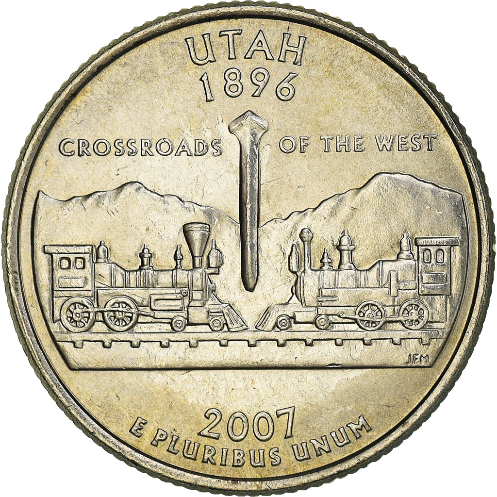 Munten, Verenigde Staten, Quarter, 2007, U.S. Mint, Philadelphia, Utah 1896