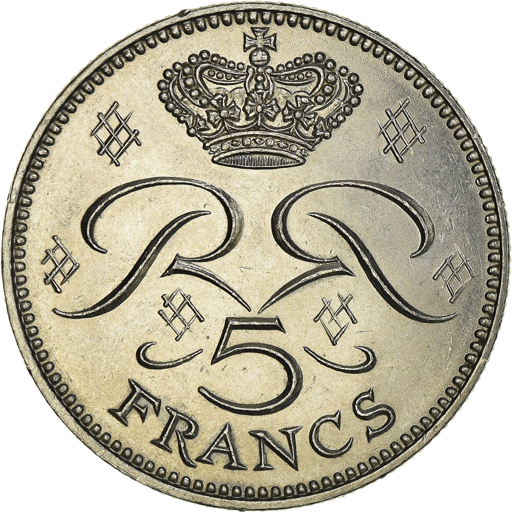 Coin, Monaco, Rainier III, 5 Francs, 1982, MS(63), Copper-nickel, KM:150