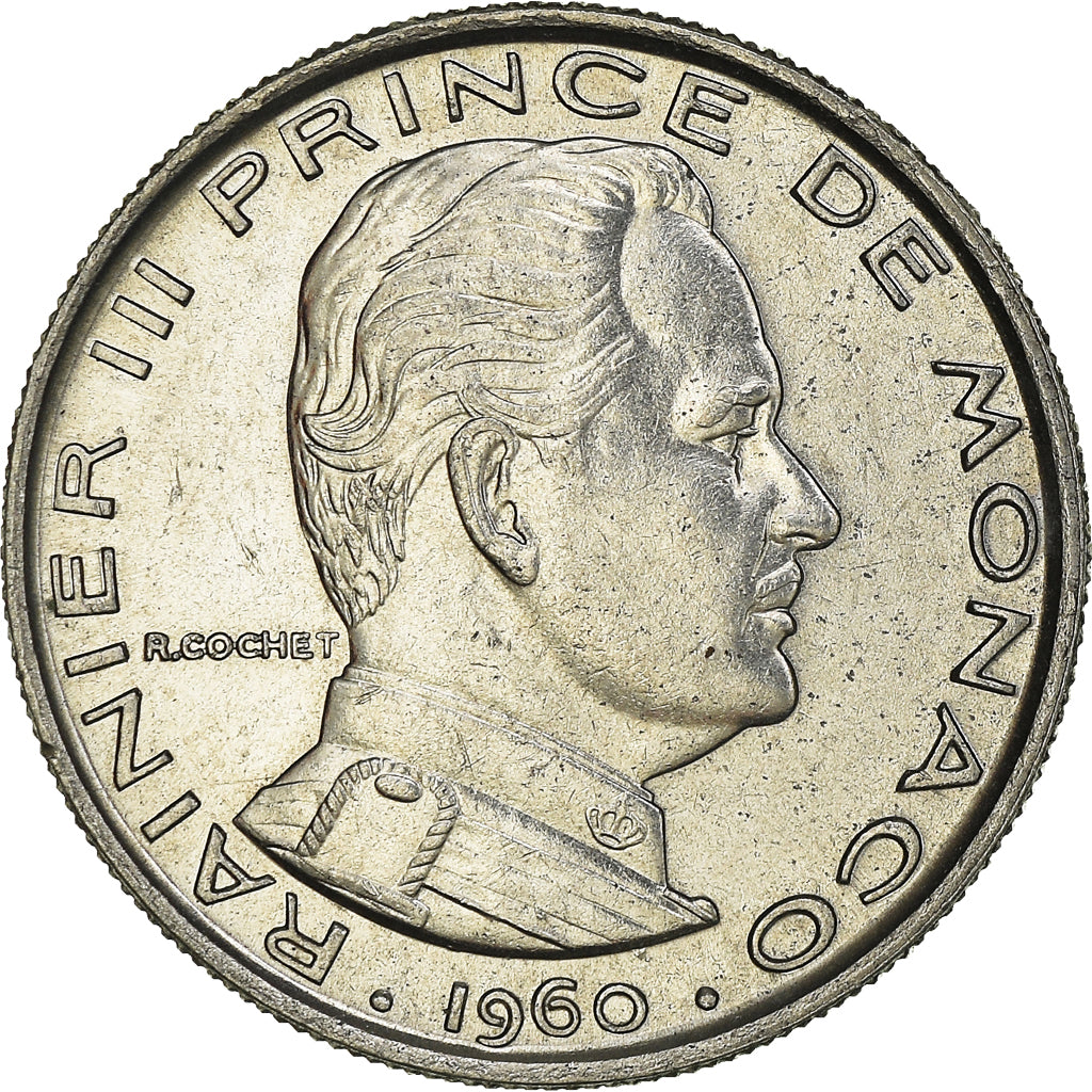 Monnaie, Monaco, Rainier III, Franc, 1960, SUP+, Nickel, Gadoury:150, KM:140