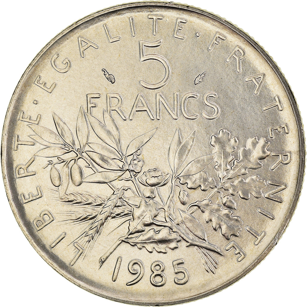 Moneta, Francia, Semeuse, 5 Francs, 1985, Paris, FDC, Nichel placcato