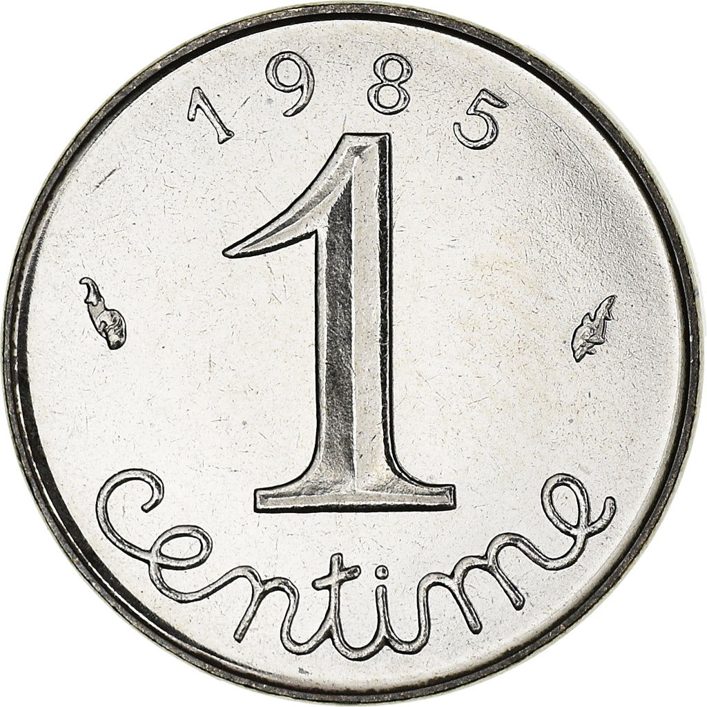 Coin, France, Épi, Centime, 1985, Paris, MS(65-70), Stainless Steel, KM:928