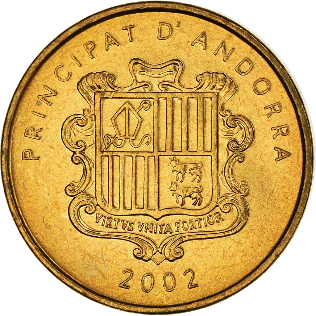 Monnaie, Andorra, 2 Centims, 2002, TTB, Laiton, KM:179