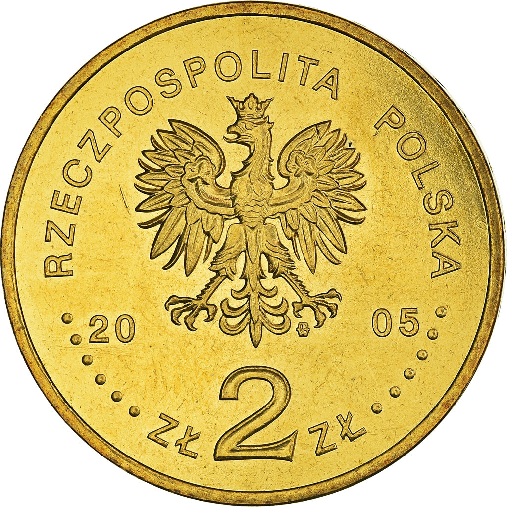 Coin, Poland, 2 Zlote, 2005, Warsaw, MS(63), Brass, KM:558