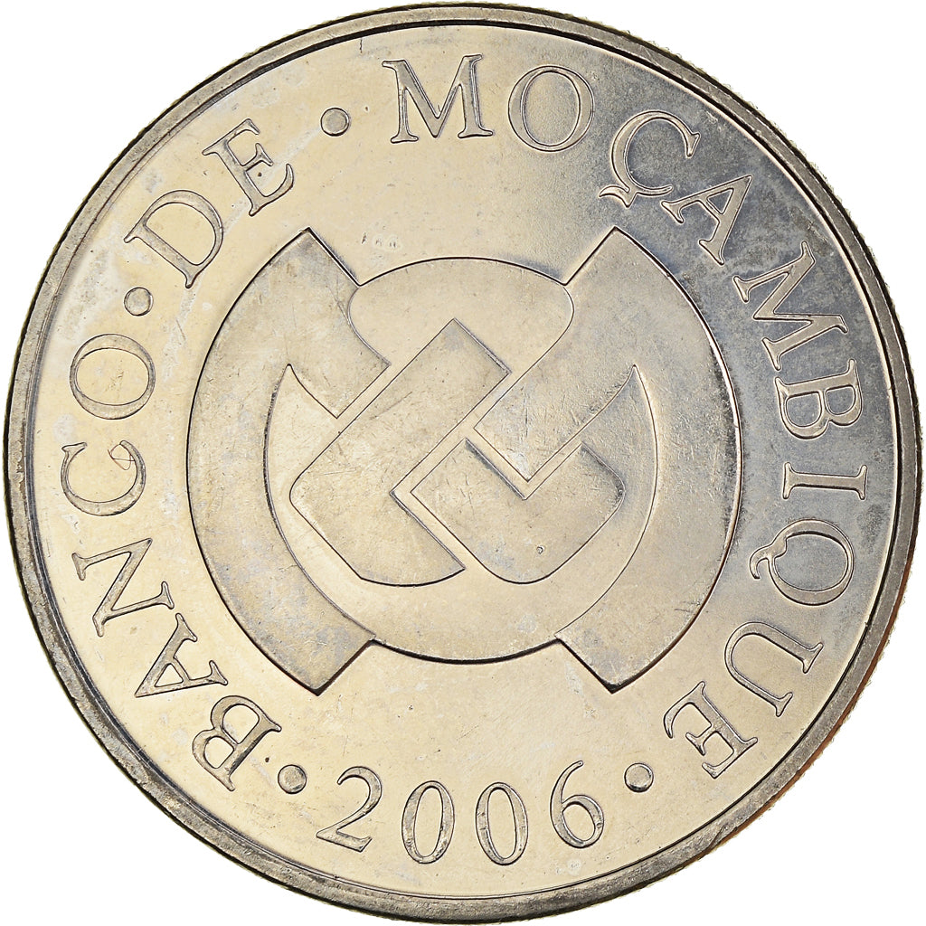 Moneta, Mozambico, 5 Meticais, 2006, SPL, Acciaio placcato nichel, KM:139