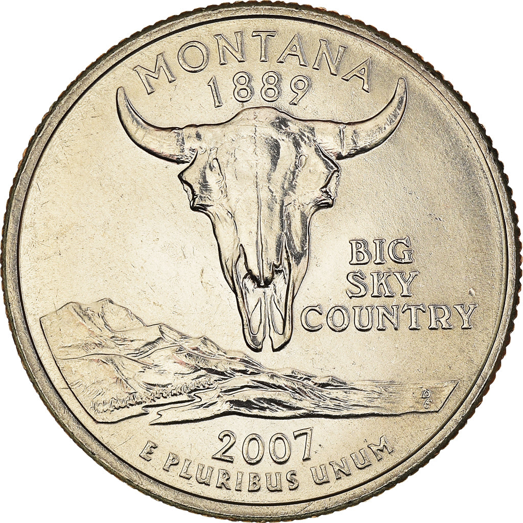 Münze, Vereinigte Staaten, Quarter, 2007, U.S. Mint, Denver, Montana 1887, UNZ