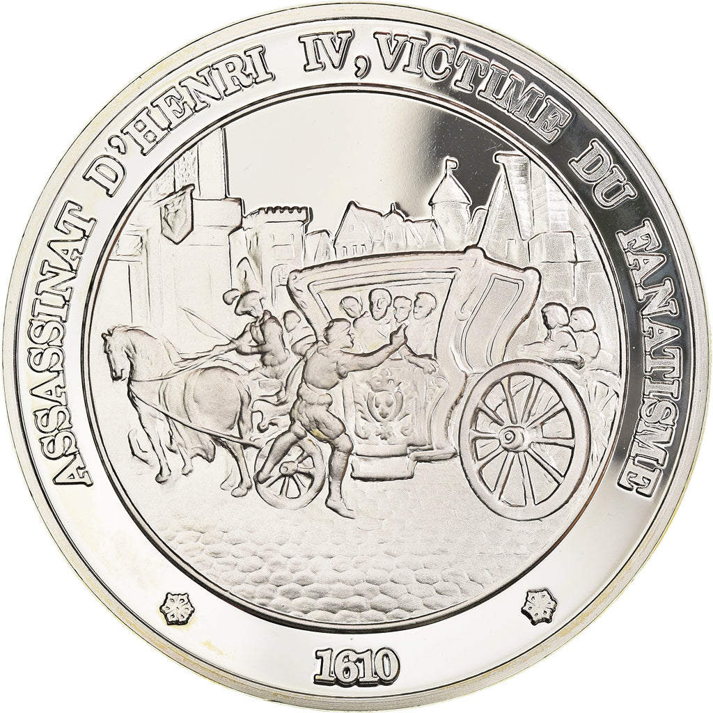 France, Medal, Assassinat d'Henri IV, MS(65-70), Silver