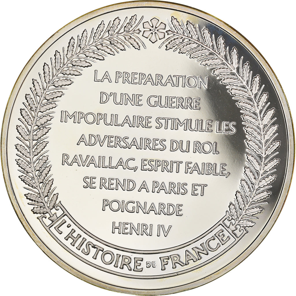 France, Medal, Assassinat d'Henri IV, MS(65-70), Silver